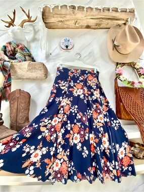 Anthropologie SAMEDAYS Lovin boho sweet floral skirt w prairie cottagecore vibe